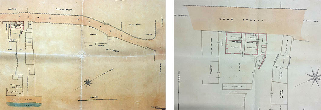 A map of Fiskerton and a plan of the Parker's farm and its environs prepared for the 1864 trial